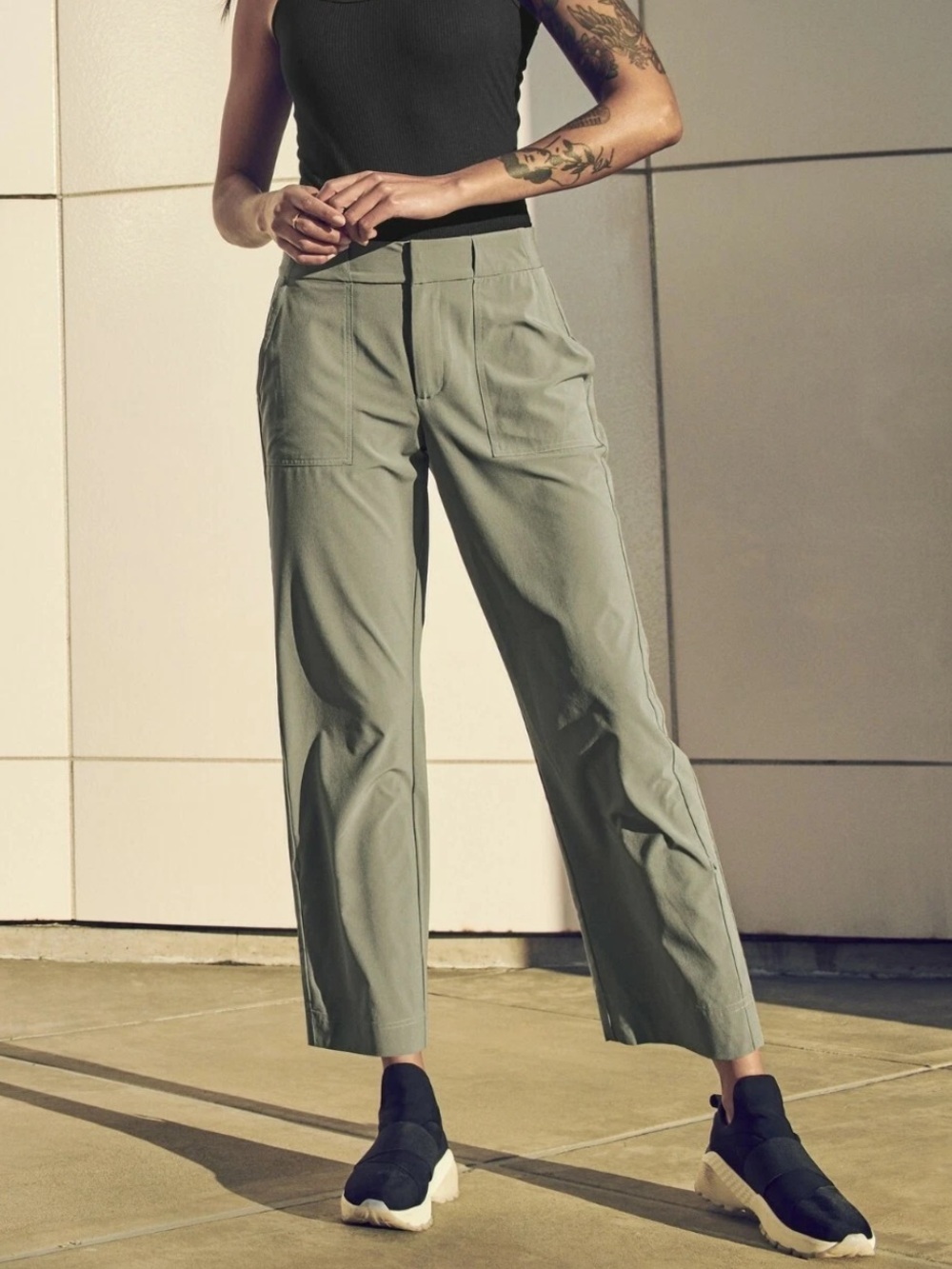 Athleta Tribecca Utility Crop Pants Adjustable Hem